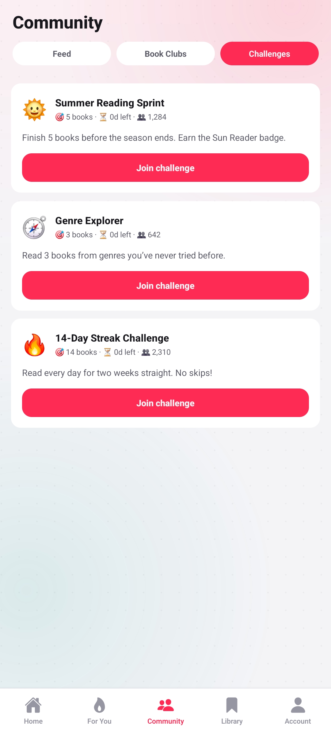 Booktok clone reading statistics and achievements with XP